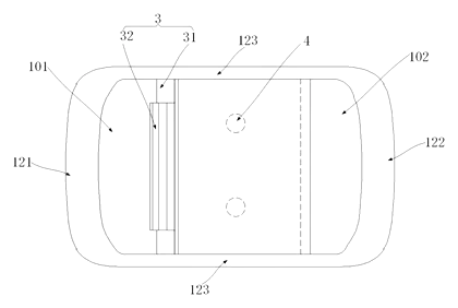 Belt Buckle with Tail Clip and Friction Lock for Holeless Belts - Patent drawing - exploded buckle components