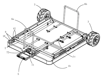 Telescopic Folding Table with Extension Panel and Built-In Trolley - Patent Fig. 11