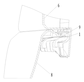 Headlamp-to-Bumper Adapter Bracket That Sets Gap and Flush in Three Directions - Patent drawing - bumper flange on the bracket