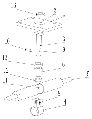 Swivel-Pin Skateboard Truck with Rubber Sleeve - Patent Fig. 3