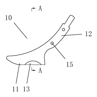 Replaceable Electric Fabric Cutting Knife Head with Alloy Inserts - Patent Fig. 3