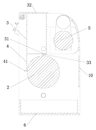 Self-Renewing Glue-Roller Mosquito Trap - Patent drawing - cross-section