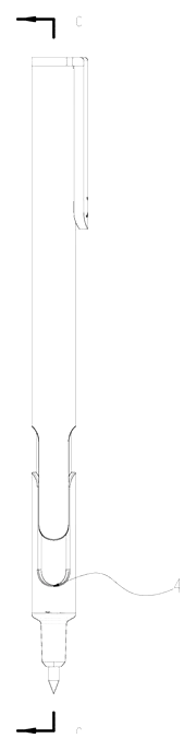 Slide-Action Retractable Pen with a Friction-Loaded Cam That Ignores Gravity - Patent Fig. 3