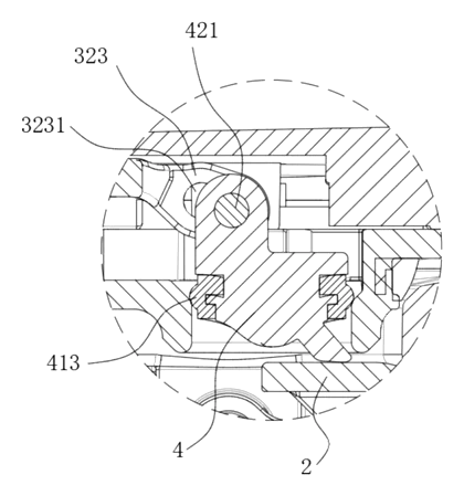 One-Touch Sealing Cup Lid with Rotating Plug and Spring Return - Patent drawing - exploded view of internal components