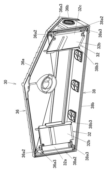 Transforming Construction Toy with an Extendable Roof Unit and Attic Room - Patent drawing - roof unit components